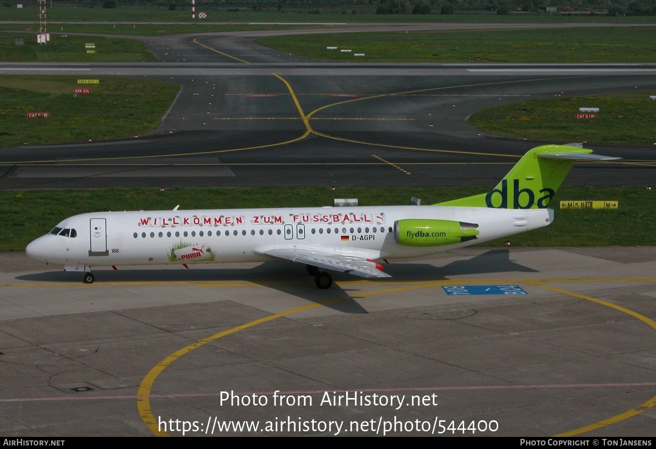 Aircraft Photo of D-AGPI | Fokker 100 (F28-0100) | DBA - Deutsche BA | AirHistory.net #544400