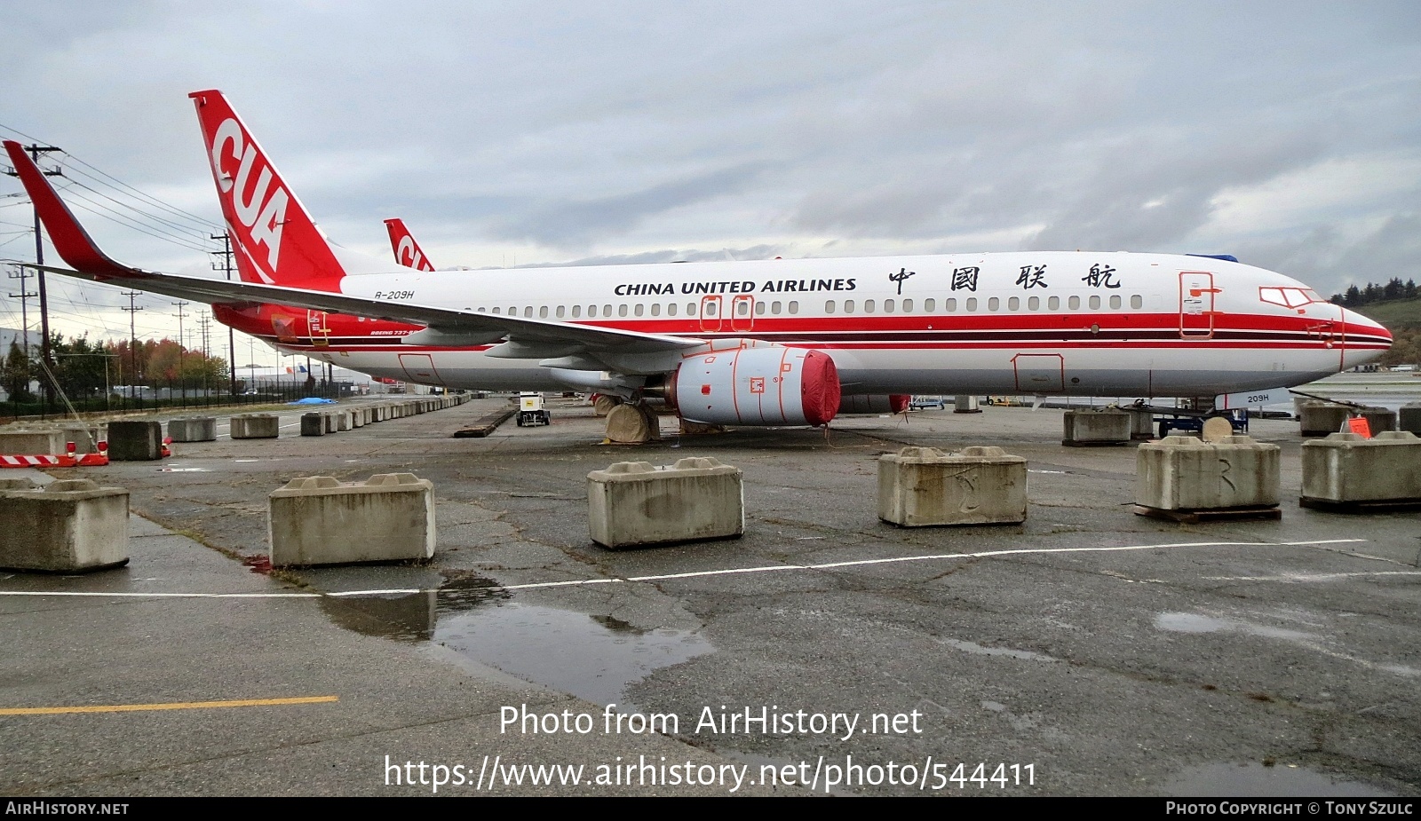 Aircraft Photo of B-209H | Boeing 737-800 | China United Airlines - CUA | AirHistory.net #544411