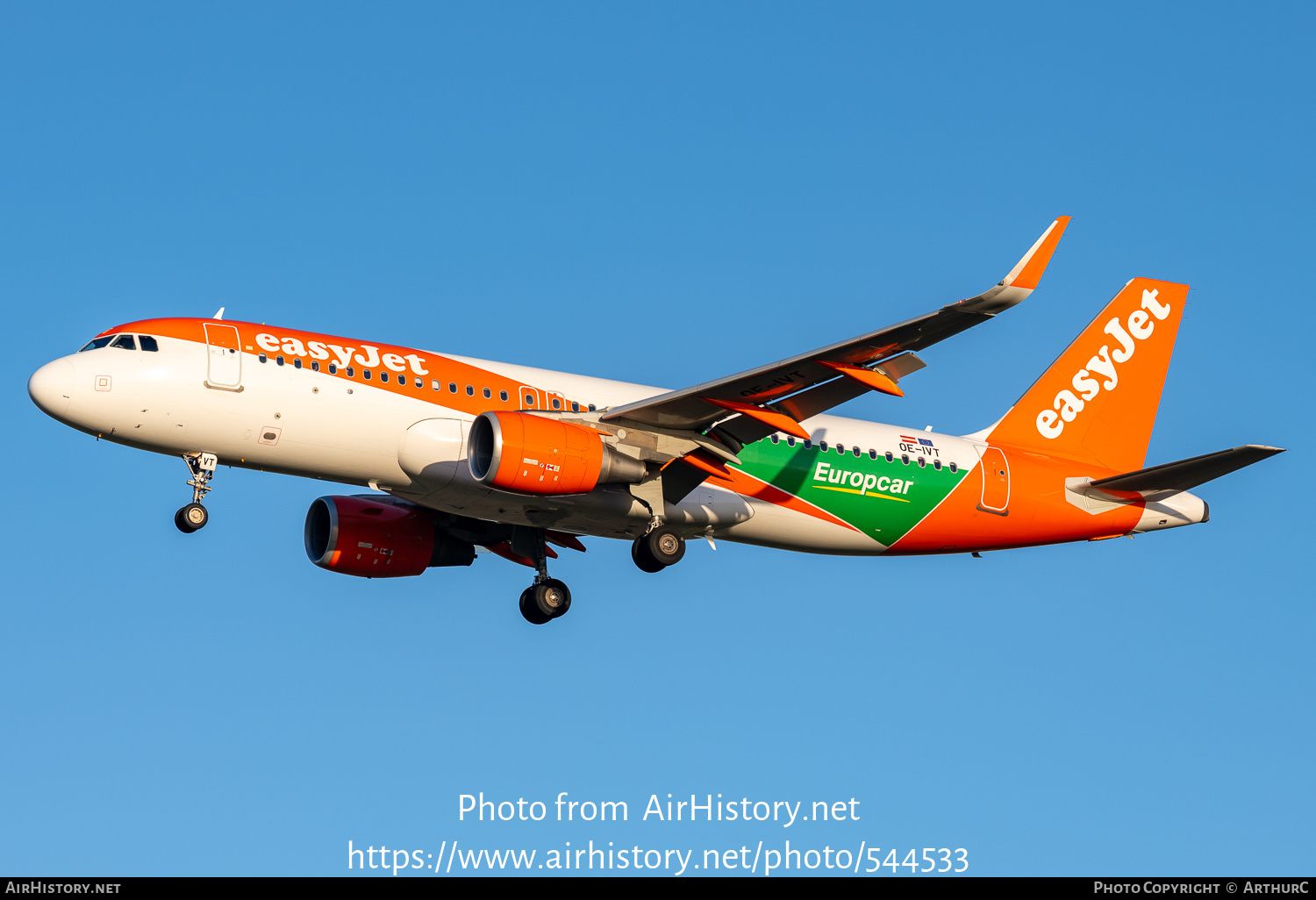 Aircraft Photo of OE-IVT | Airbus A320-214 | EasyJet | AirHistory.net #544533