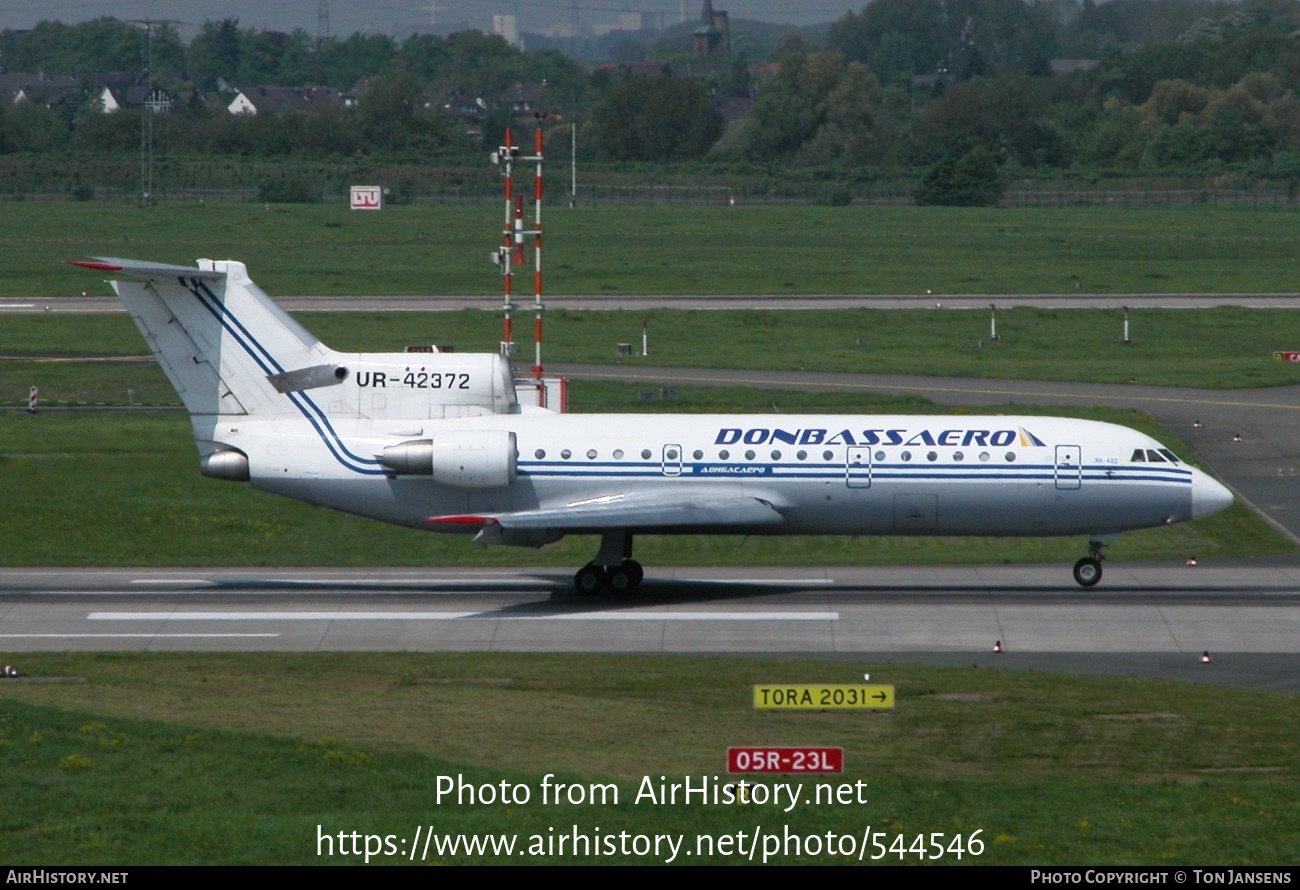 Aircraft Photo of UR-42372 | Yakovlev Yak-42D | Donbassaero | AirHistory.net #544546