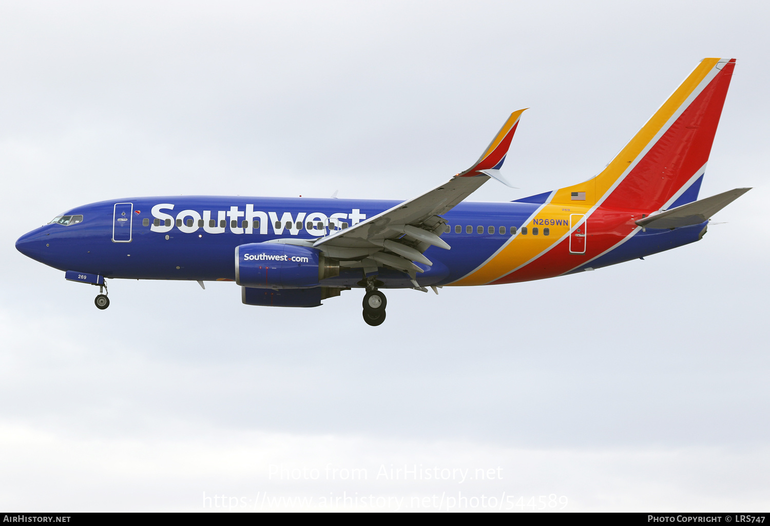 Aircraft Photo of N269WN | Boeing 737-7H4 | Southwest Airlines | AirHistory.net #544589