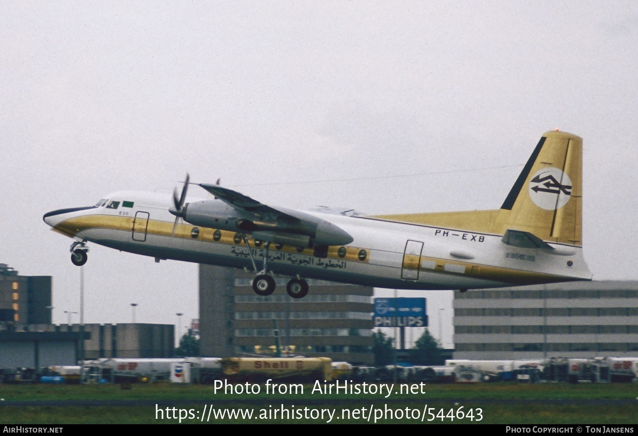 Aircraft Photo of PH-EXB | Fokker F27-600 Friendship | Libyan Arab Airlines | AirHistory.net #544643