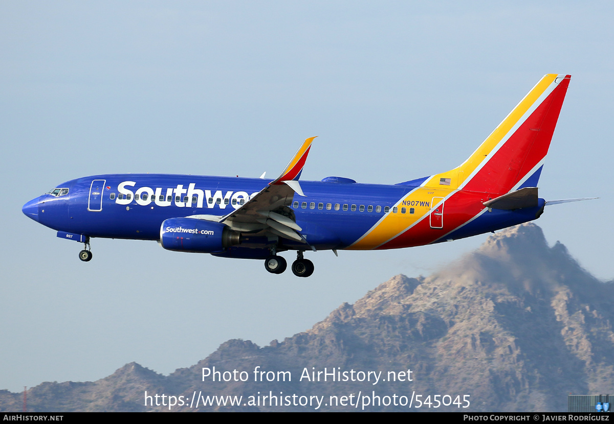 Aircraft Photo of N907WN | Boeing 737-7H4 | Southwest Airlines | AirHistory.net #545045