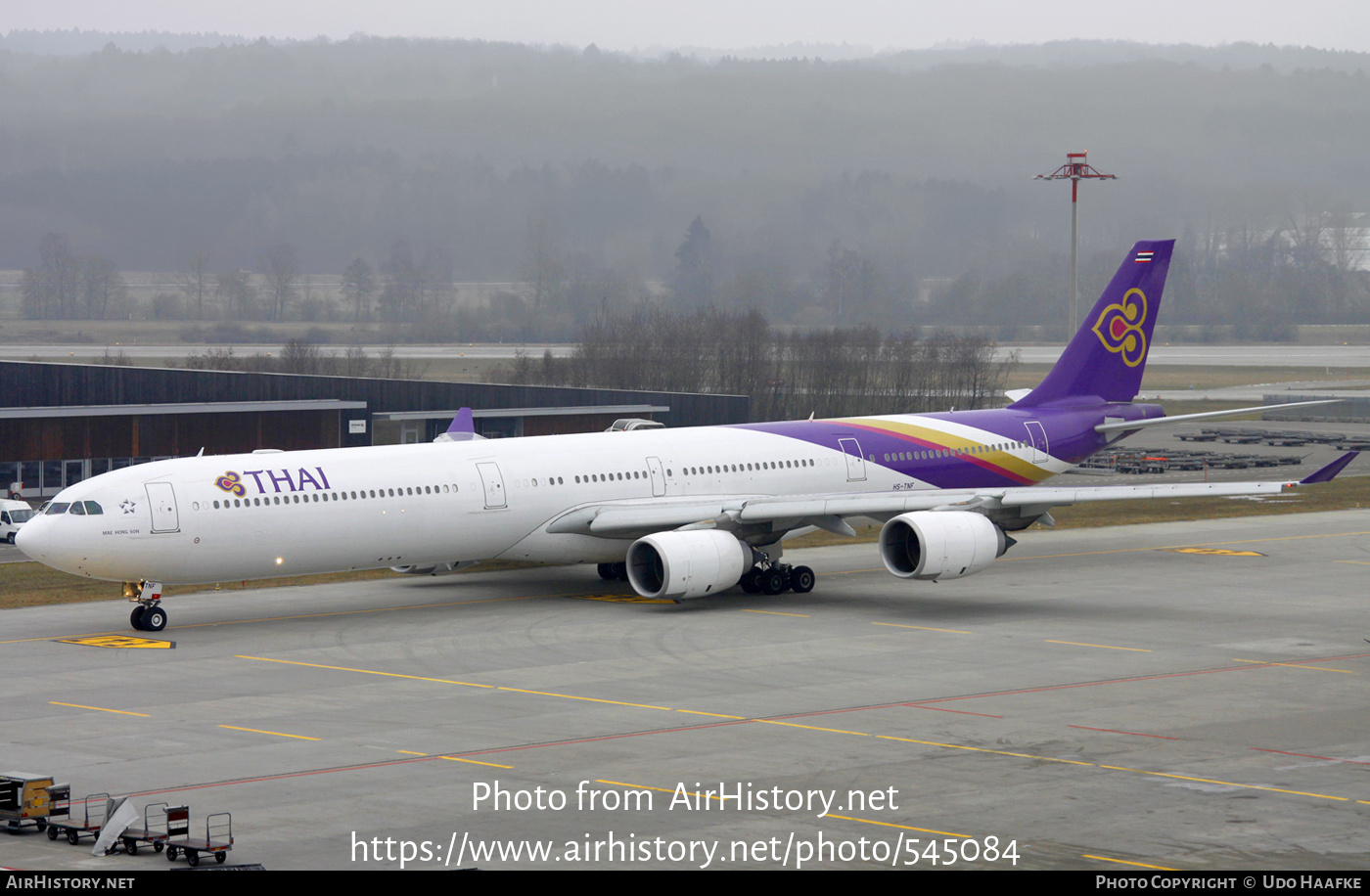 Aircraft Photo of HS-TNF | Airbus A340-642 | Thai Airways International | AirHistory.net #545084