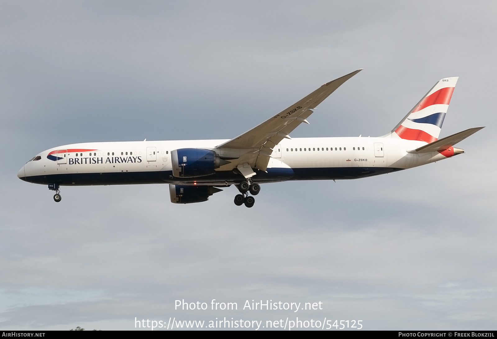 Aircraft Photo of G-ZBKB | Boeing 787-9 Dreamliner | British Airways | AirHistory.net #545125