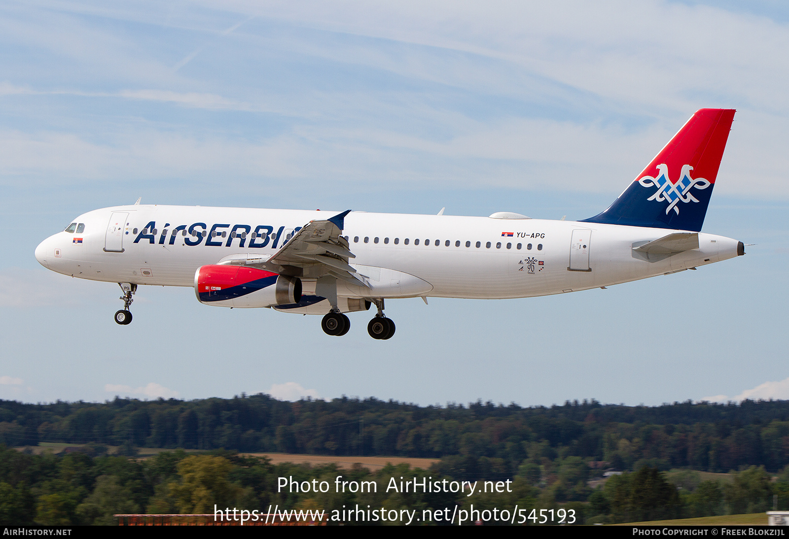 Aircraft Photo of YU-APG | Airbus A320-232 | Air Serbia | AirHistory.net #545193