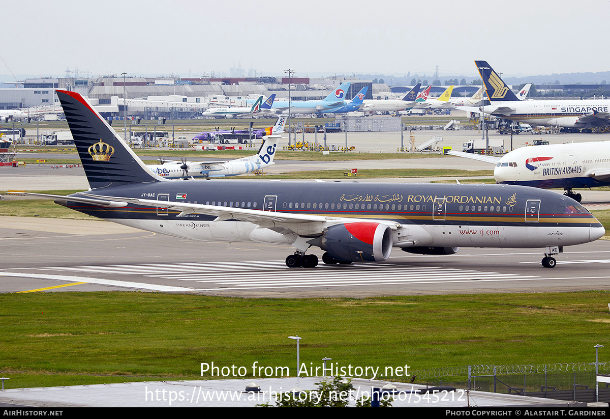 Aircraft Photo Of JY-BAE | Boeing 787-8 Dreamliner | Royal Jordanian ...