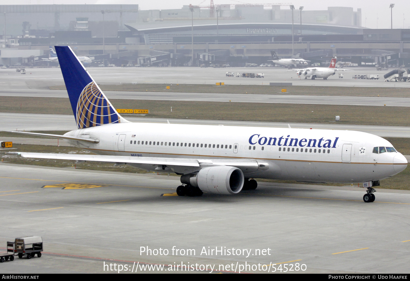 Aircraft Photo of N68160 | Boeing 767-224/ER | Continental Airlines | AirHistory.net #545280