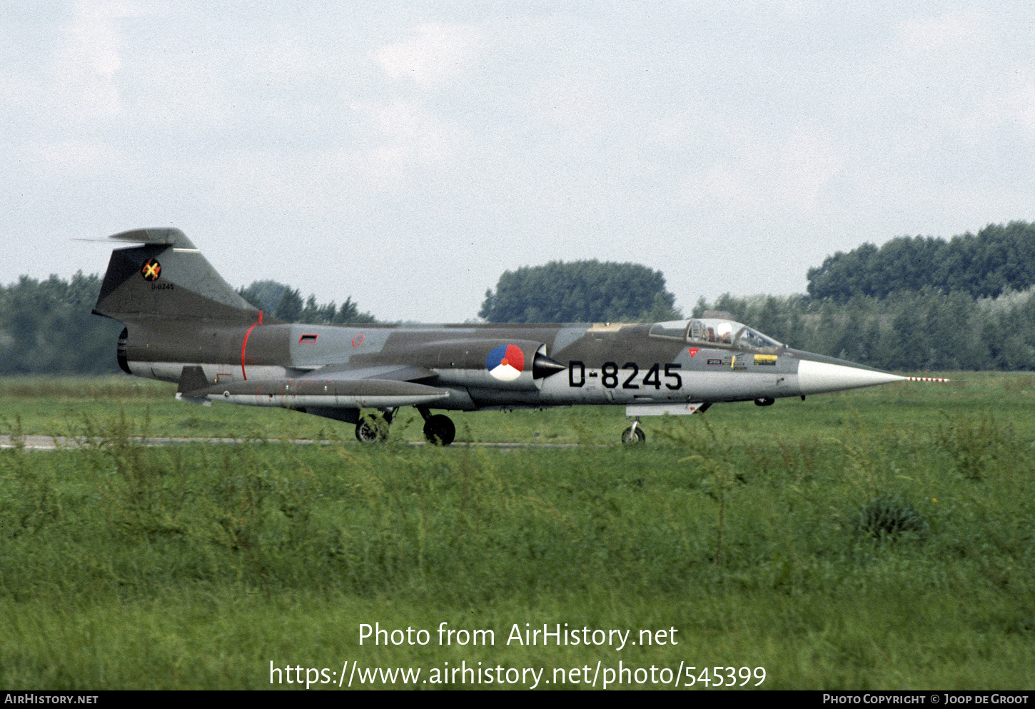 Aircraft Photo of D-8245 | Lockheed F-104G Starfighter | Netherlands - Air Force | AirHistory.net #545399