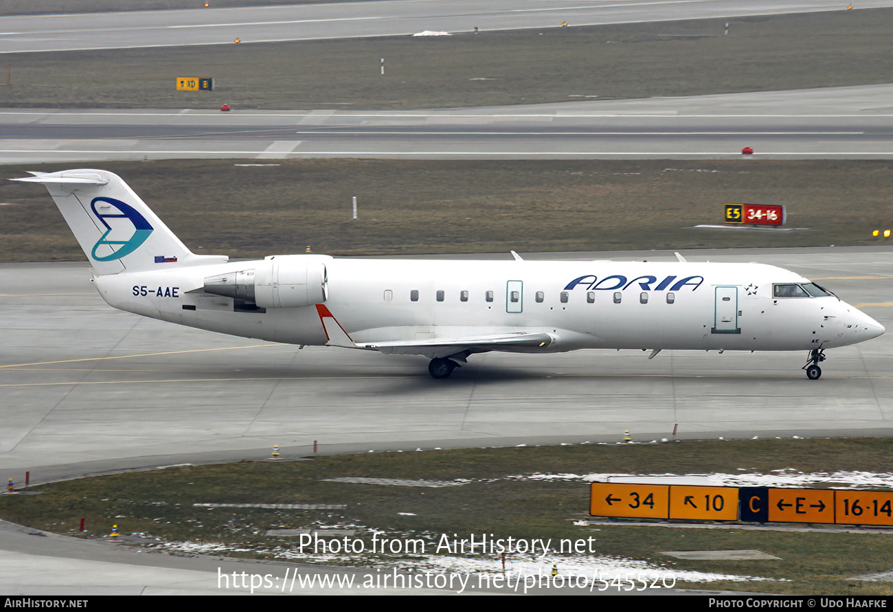 Aircraft Photo of S5-AAE | Bombardier CRJ-200 (CL-600-2B19) | Adria Airways | AirHistory.net #545520