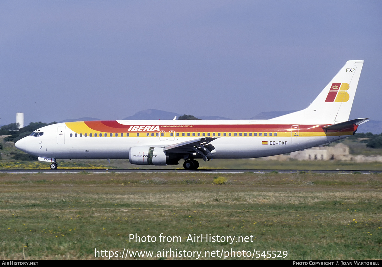 Aircraft Photo of EC-FXP | Boeing 737-4Q8 | Iberia | AirHistory.net #545529