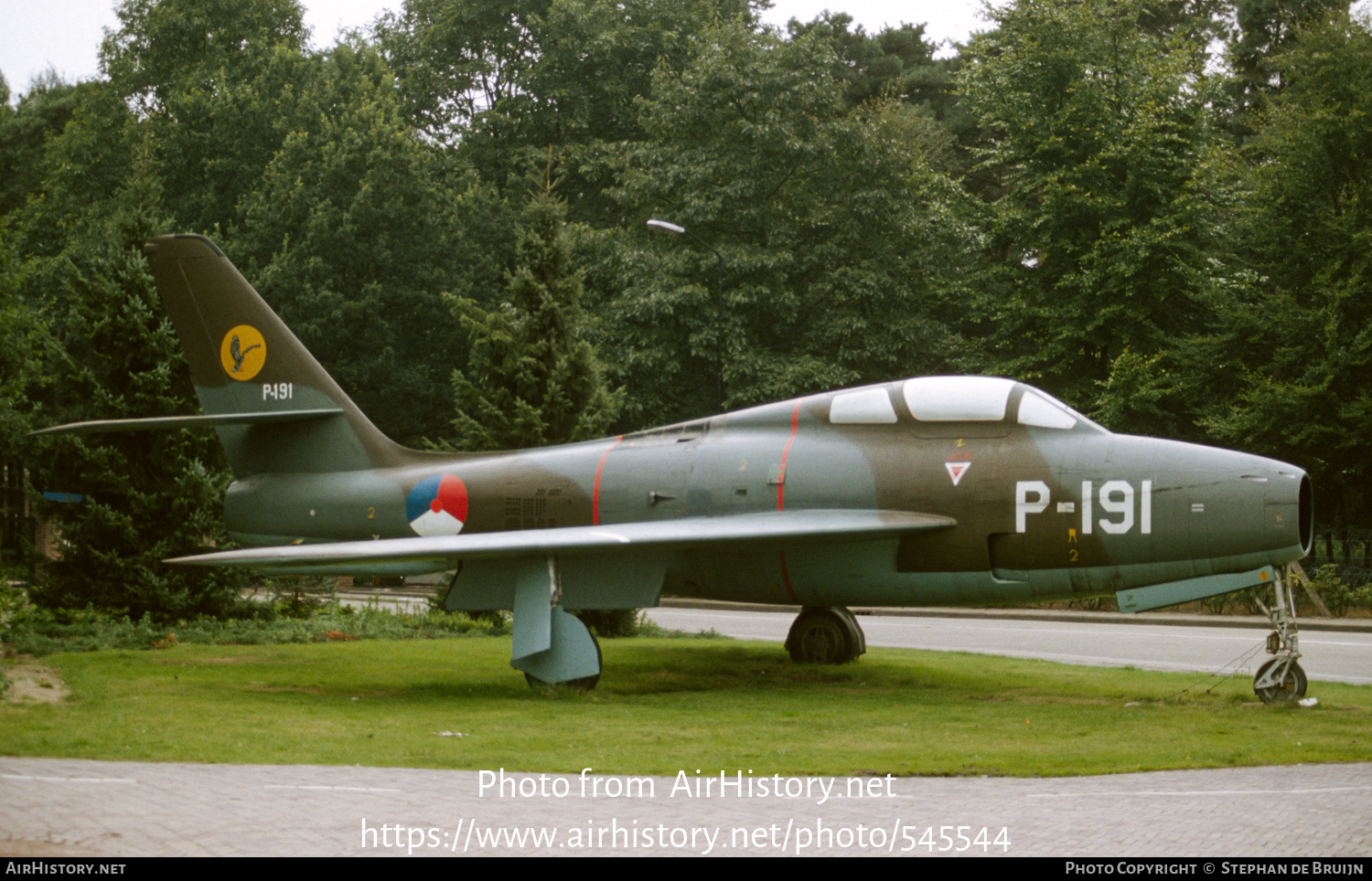 Aircraft Photo of P-191 | Republic F-84F Thunderstreak | Netherlands - Air Force | AirHistory.net #545544