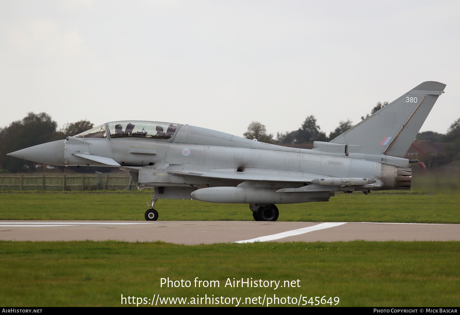 Aircraft Photo of ZK380 | Eurofighter EF-2000 Typhoon T3 | UK - Air Force | AirHistory.net #545649