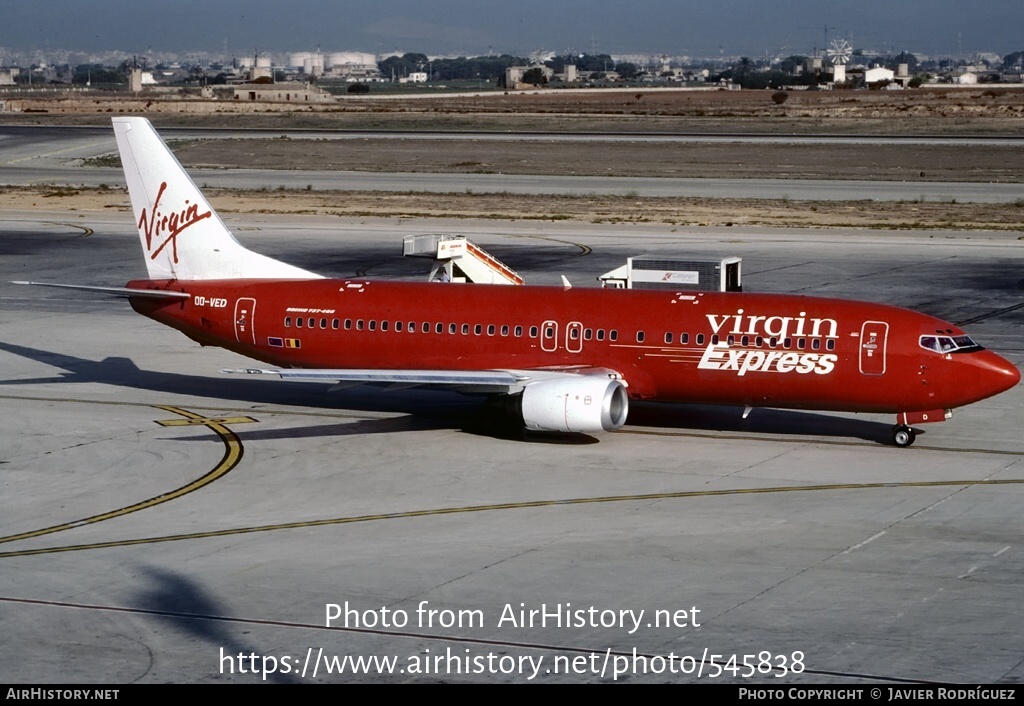 Aircraft Photo of OO-VED | Boeing 737-46M | Virgin Express | AirHistory.net #545838