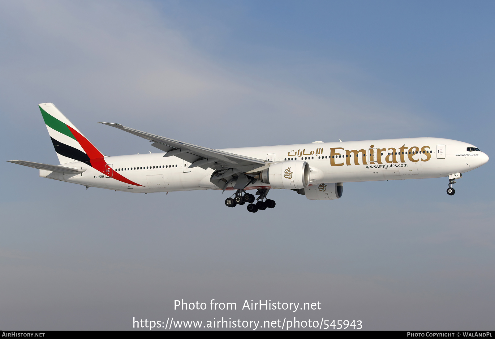 Aircraft Photo of A6-ENI | Boeing 777-31H/ER | Emirates | AirHistory.net #545943