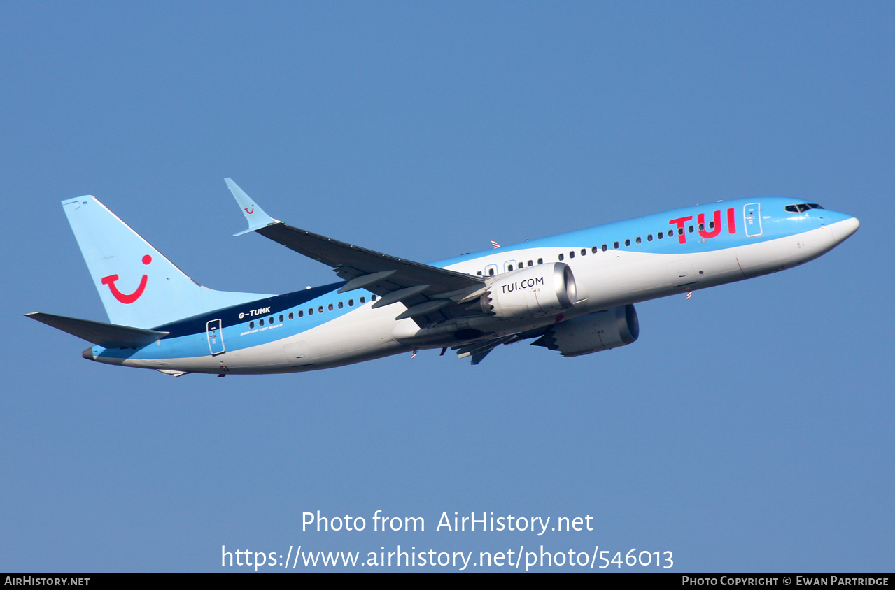 Aircraft Photo of G-TUMK | Boeing 737-8 Max 8 | TUI | AirHistory.net #546013