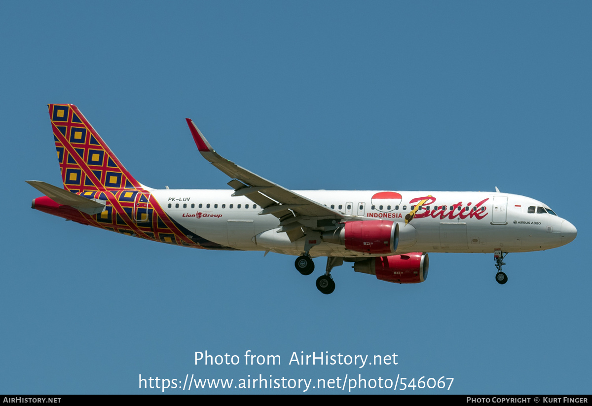 Aircraft Photo of PK-LUV | Airbus A320-214 | Batik Air | AirHistory.net #546067