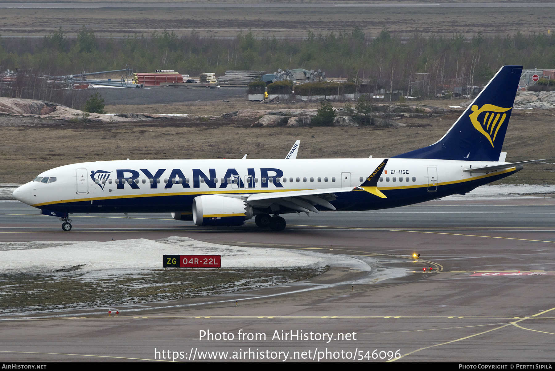 Aircraft Photo of EI-HGE | Boeing 737-8200 Max 200 | Ryanair | AirHistory.net #546096