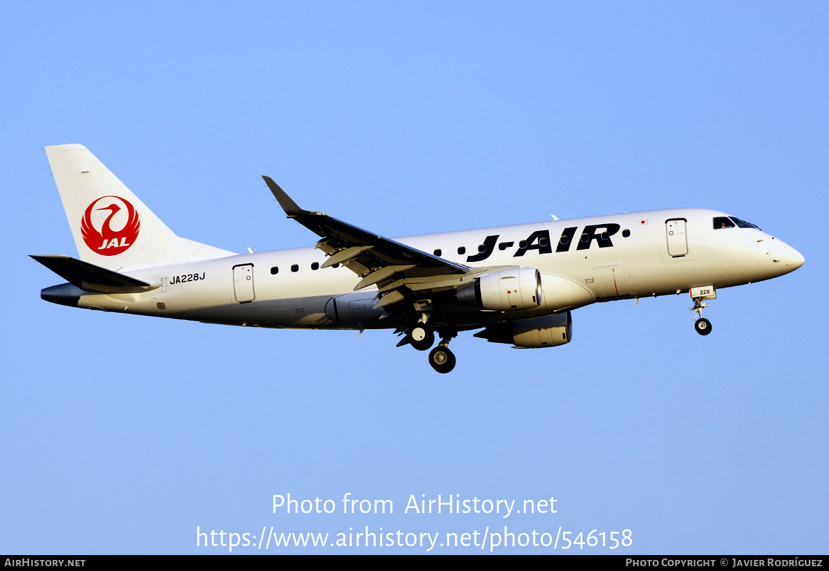 Aircraft Photo of JA228J | Embraer 170STD (ERJ-170-100STD) | J-Air | AirHistory.net #546158