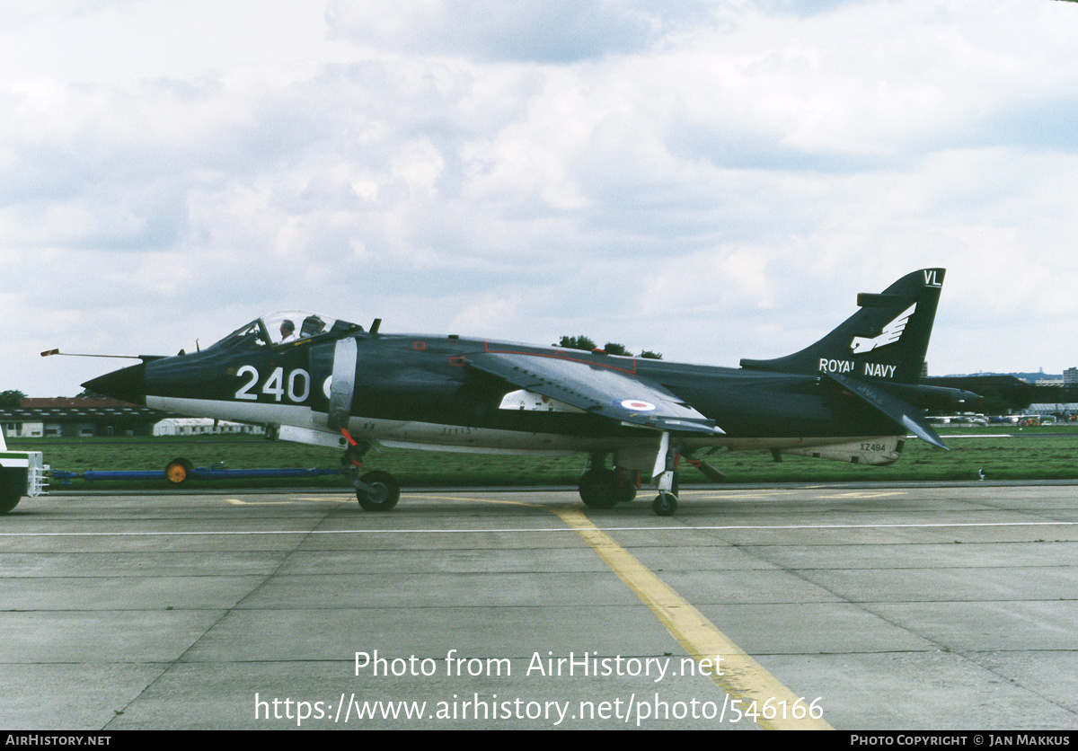 Aircraft Photo of XZ494 | British Aerospace Sea Harrier FRS1 | UK - Navy | AirHistory.net #546166