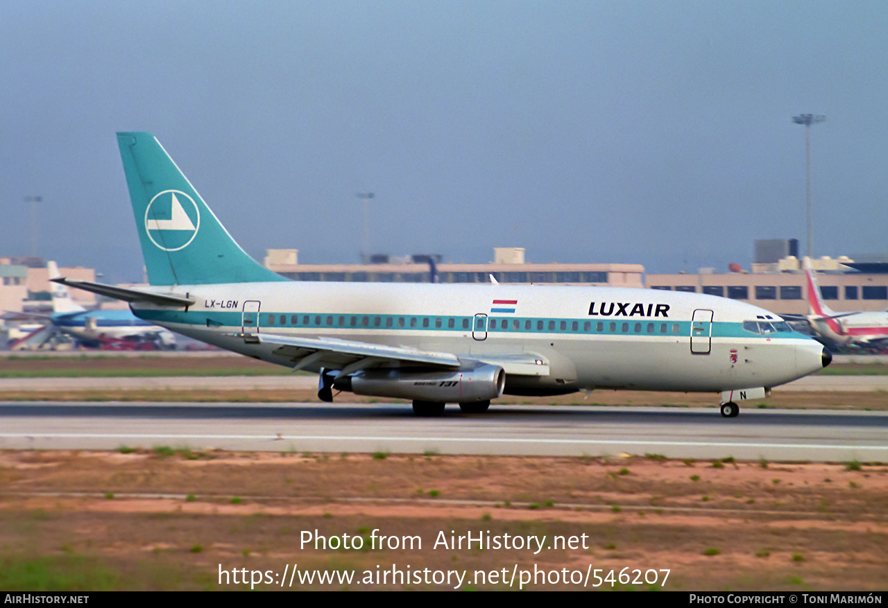 Aircraft Photo of LX-LGN | Boeing 737-229/Adv | Luxair | AirHistory.net #546207