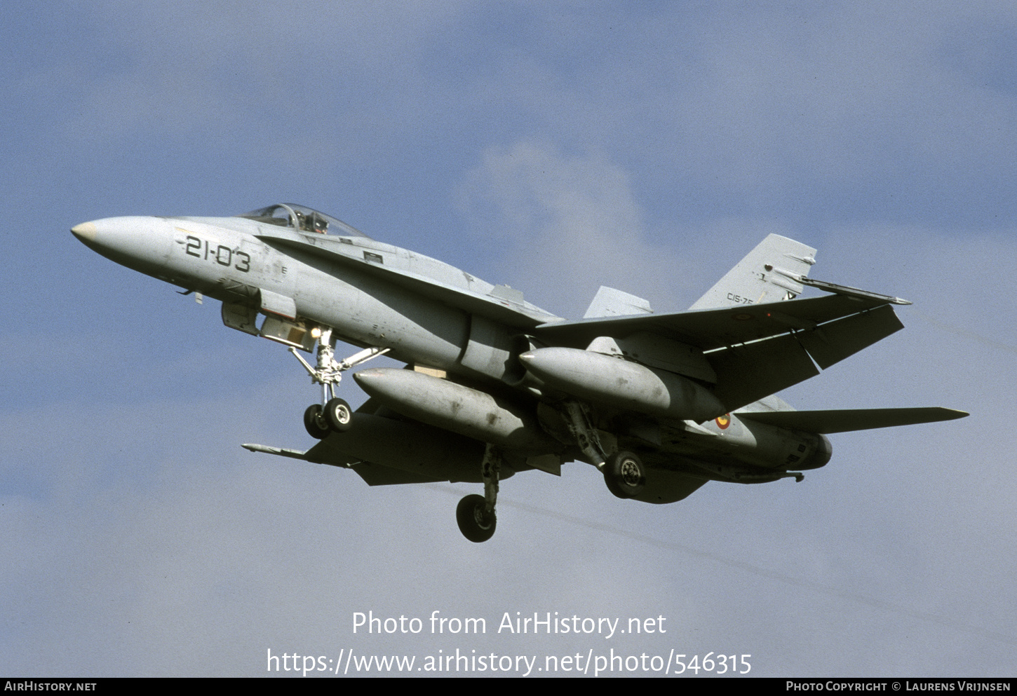 Aircraft Photo of C15-75 | McDonnell Douglas F/A-18A Hornet | Spain - Air Force | AirHistory.net #546315