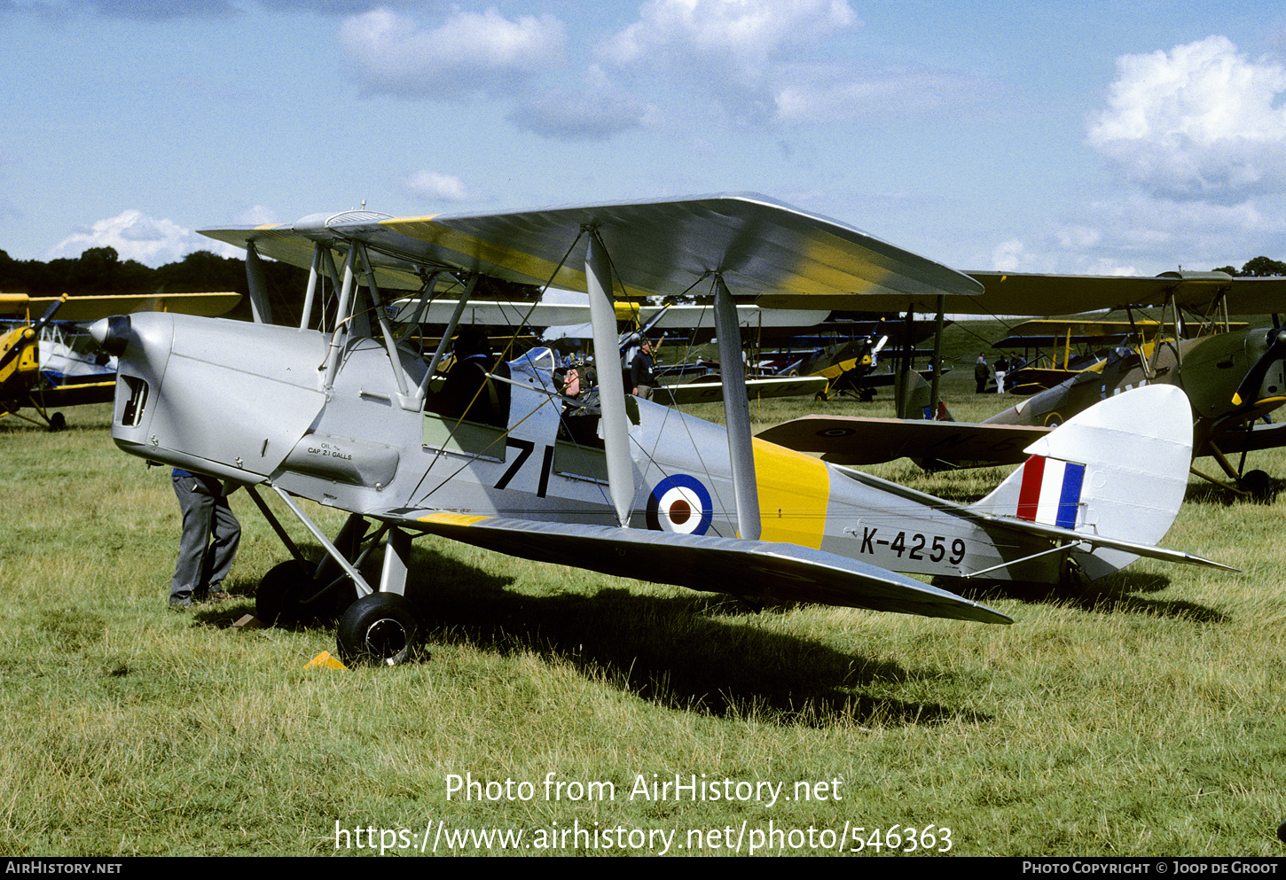 Aircraft Photo of G-ANMO / K-4259 | De Havilland D.H. 82A Tiger Moth II | UK - Air Force | AirHistory.net #546363