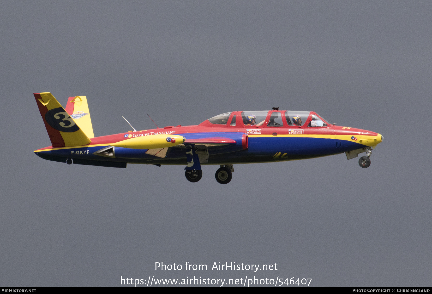 Aircraft Photo of F-GKYF | Fouga CM-170R Magister | Patrouille Tranchant | AirHistory.net #546407