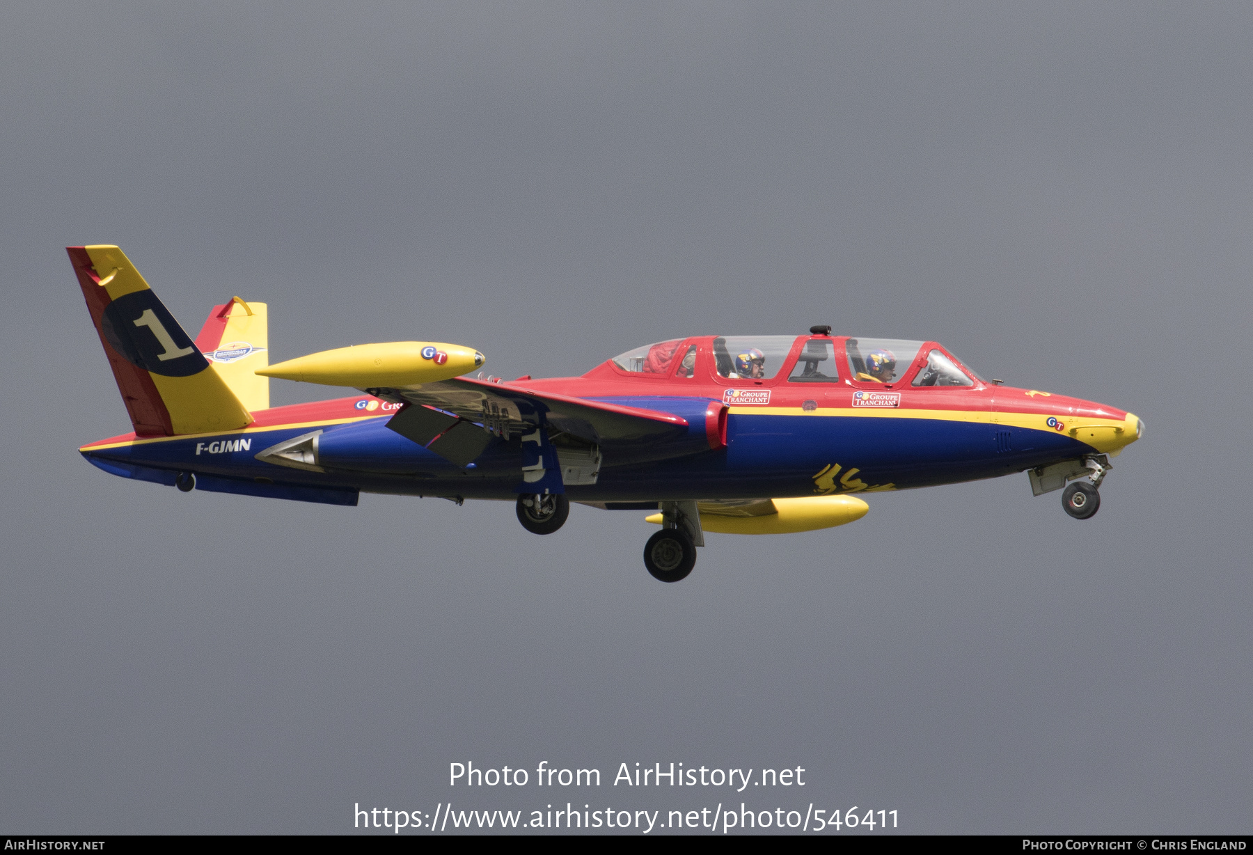 Aircraft Photo of F-GJMN | Fouga CM-170R Magister | Patrouille Tranchant | AirHistory.net #546411