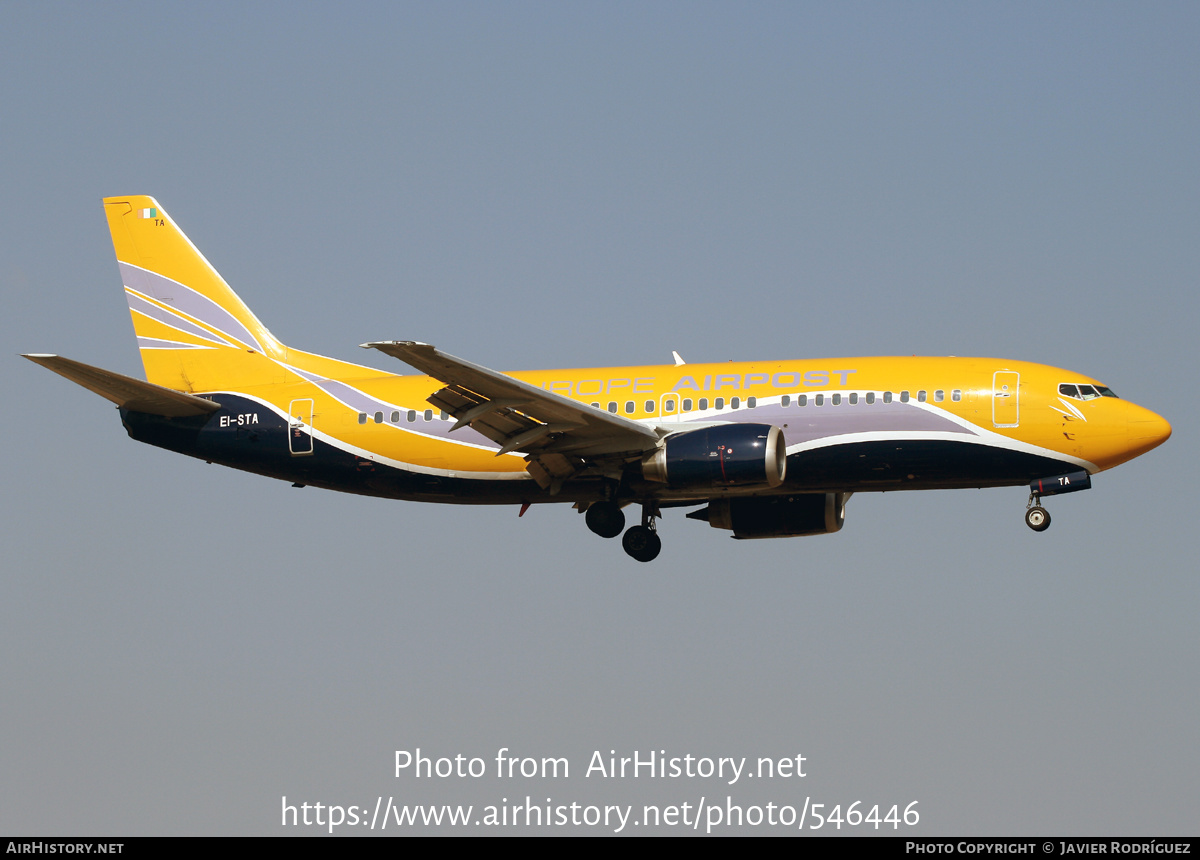 Aircraft Photo of EI-STA | Boeing 737-31S | Europe Airpost | AirHistory.net #546446