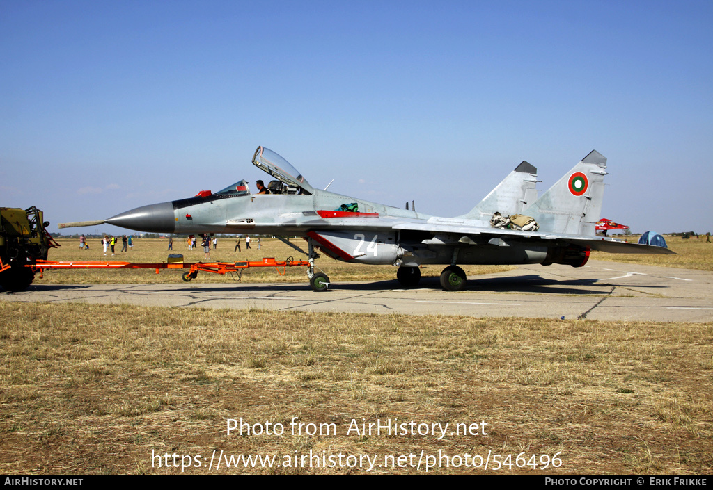 Aircraft Photo of 24 | Mikoyan-Gurevich MiG-29A (9-12A) | Bulgaria - Air Force | AirHistory.net #546496