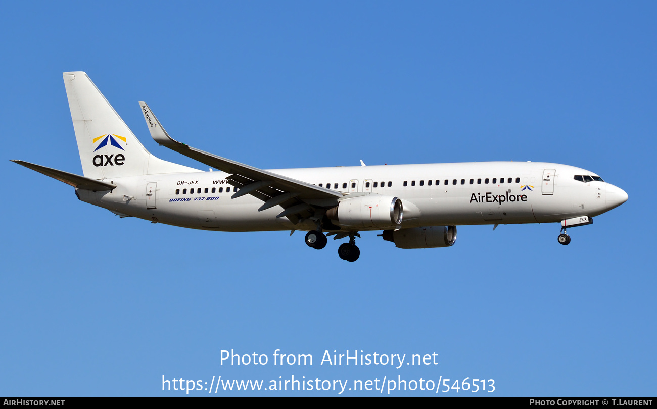 Aircraft Photo of OM-JEX | Boeing 737-8AS | AirExplore - Axe | AirHistory.net #546513