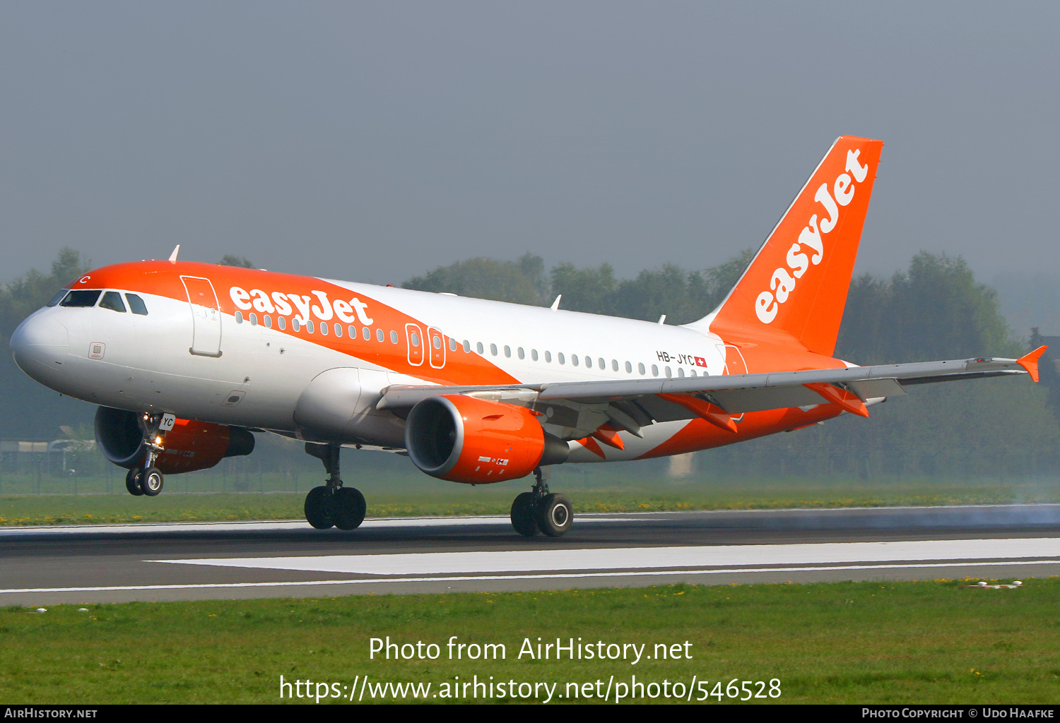 Aircraft Photo of HB-JYC | Airbus A319-111 | EasyJet | AirHistory.net #546528