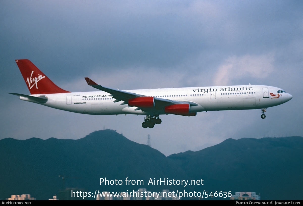 Aircraft Photo of G-VBUS | Airbus A340-311 | Virgin Atlantic Airways | AirHistory.net #546636