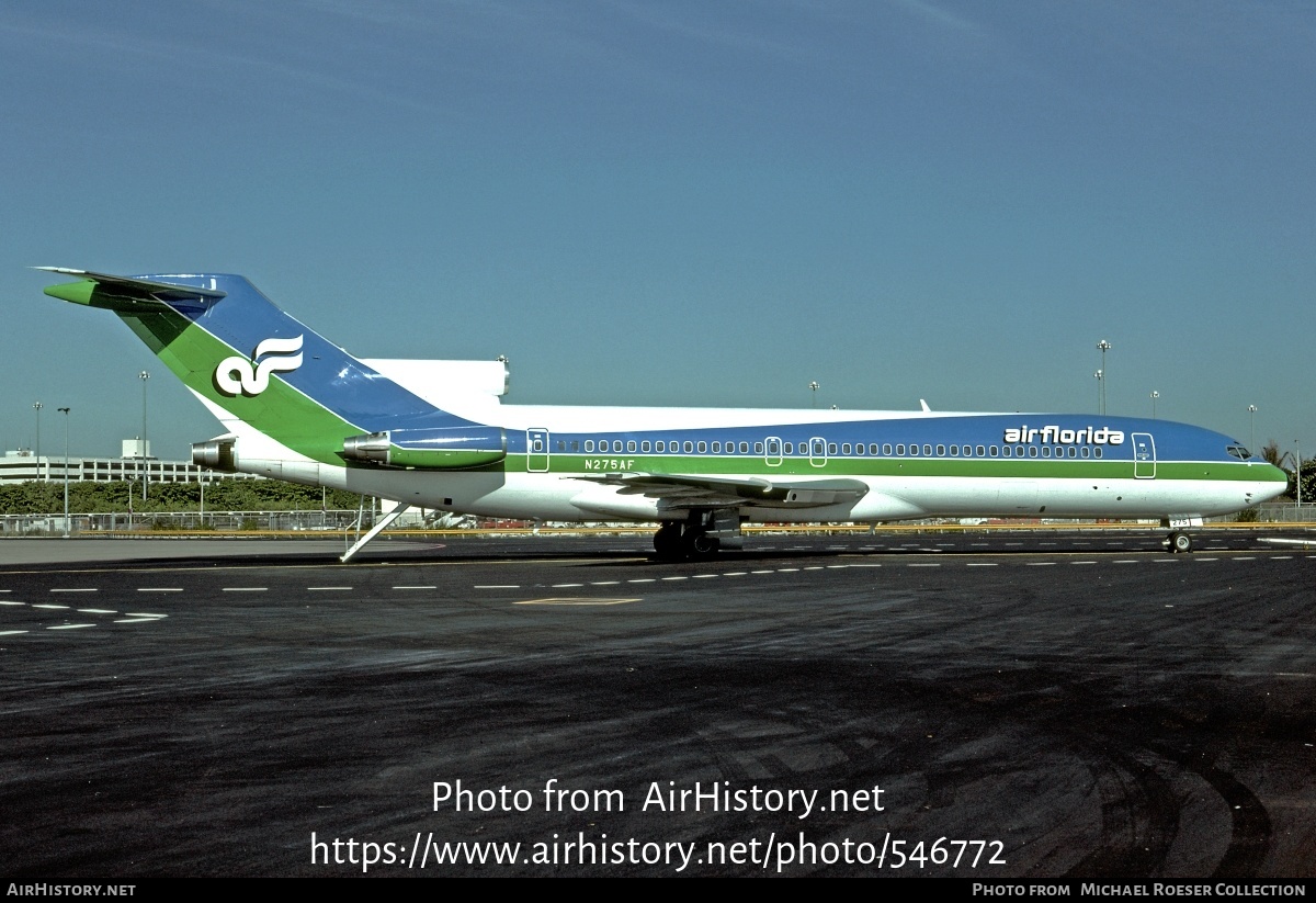 Aircraft Photo of N275AF | Boeing 727-227/Adv | Air Florida | AirHistory.net #546772