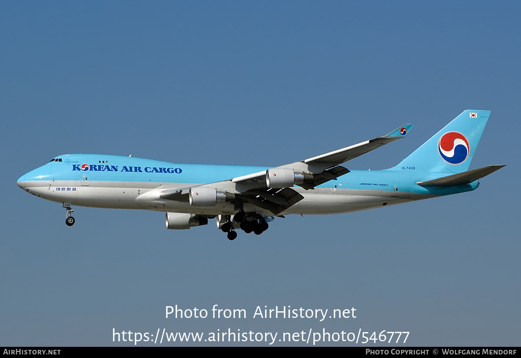 Aircraft Photo of HL7438 | Boeing 747-4B5F/ER/SCD | Korean Air Cargo | AirHistory.net #546777