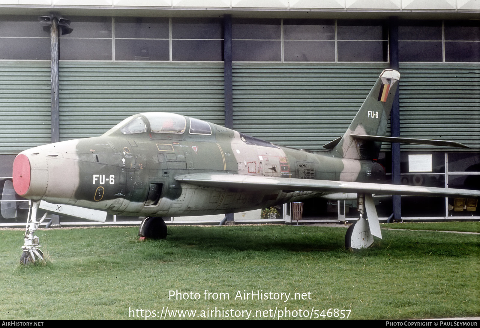 Aircraft Photo of FU-6 / 52-7133 | Republic F-84F Thunderstreak | Belgium - Air Force | AirHistory.net #546857