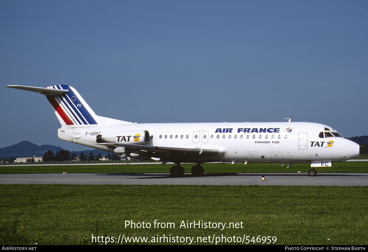 Aircraft Photo of F-GDFC | Fokker F28-4000 Fellowship | Air France | AirHistory.net #546959