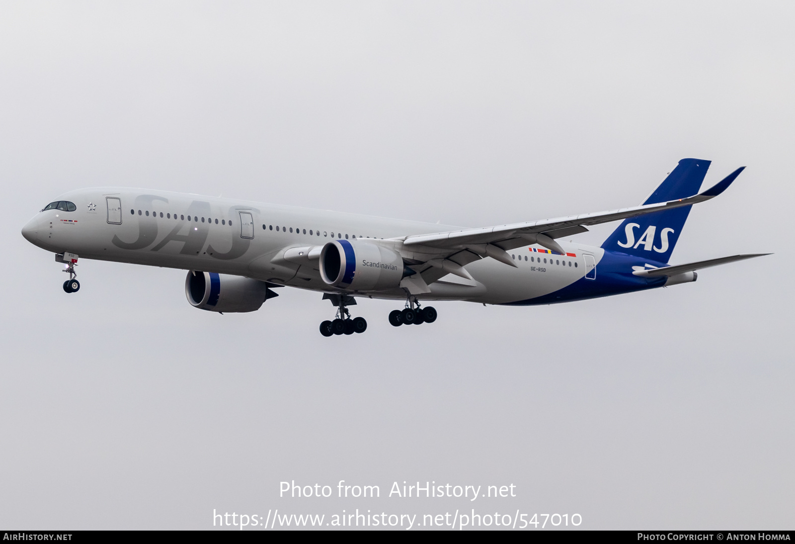 Aircraft Photo of SE-RSD | Airbus A350-941 | Scandinavian Airlines - SAS | AirHistory.net #547010