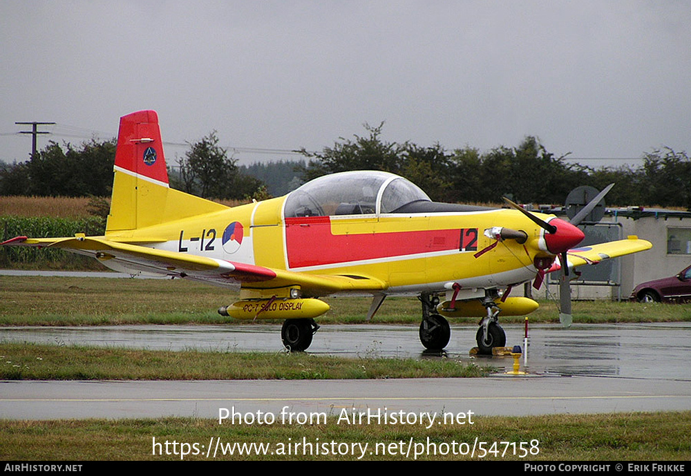 Aircraft Photo of L-12 | Pilatus PC-7 | Netherlands - Air Force | AirHistory.net #547158