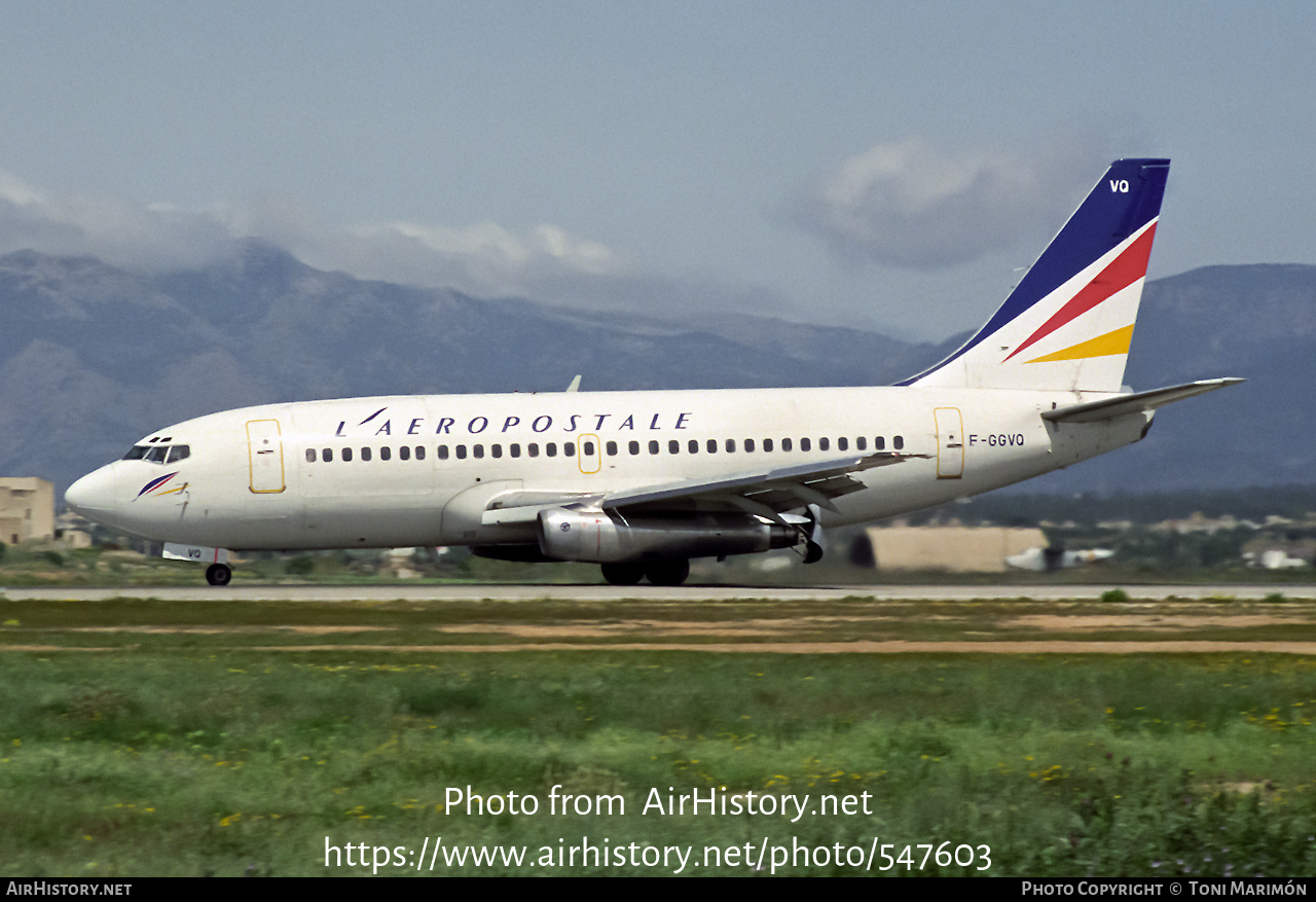 Aircraft Photo of F-GGVQ | Boeing 737-2K2C/Adv | L'Aeropostale | AirHistory.net #547603