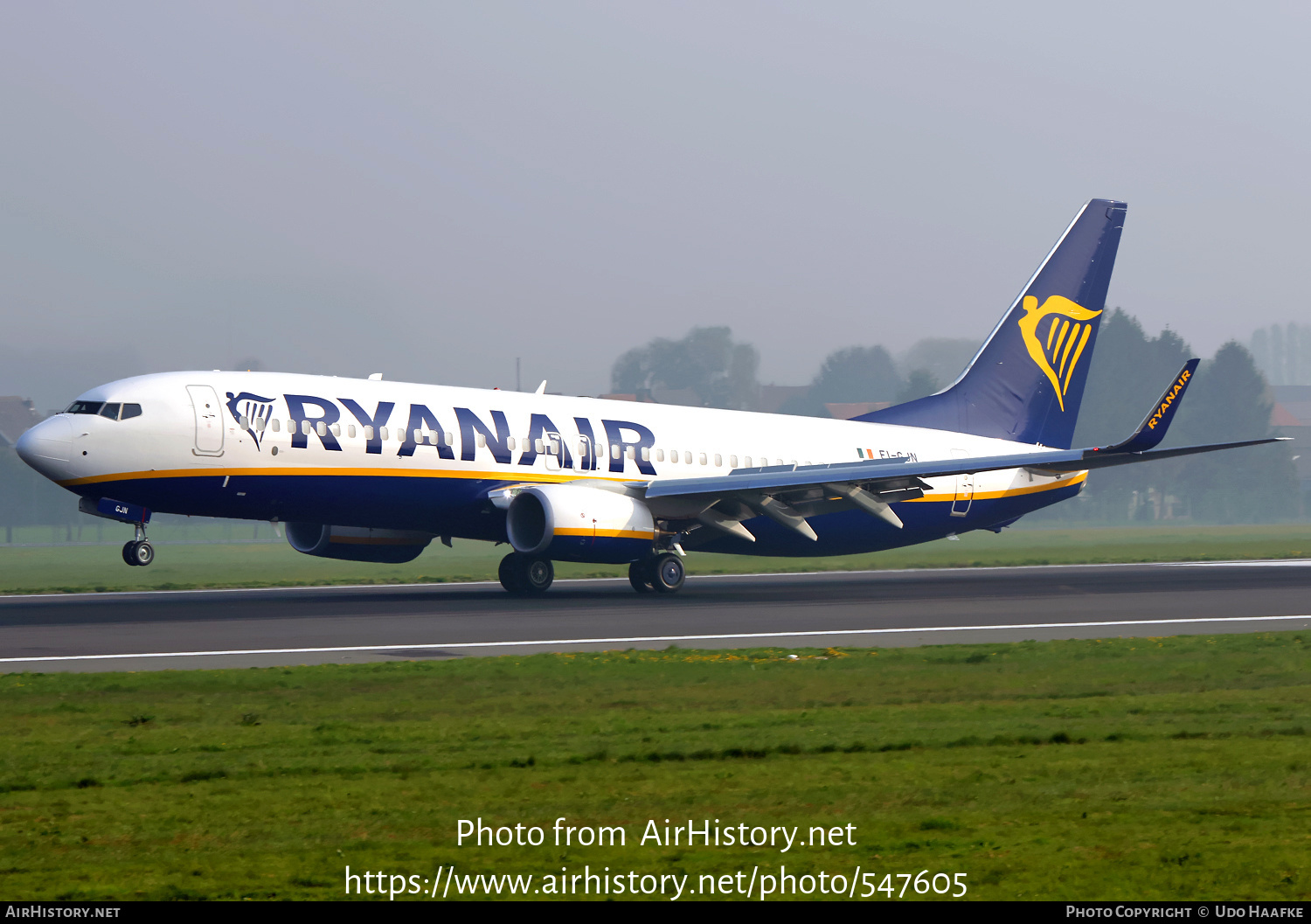 Aircraft Photo of EI-GJN | Boeing 737-800 | Ryanair | AirHistory.net #547605