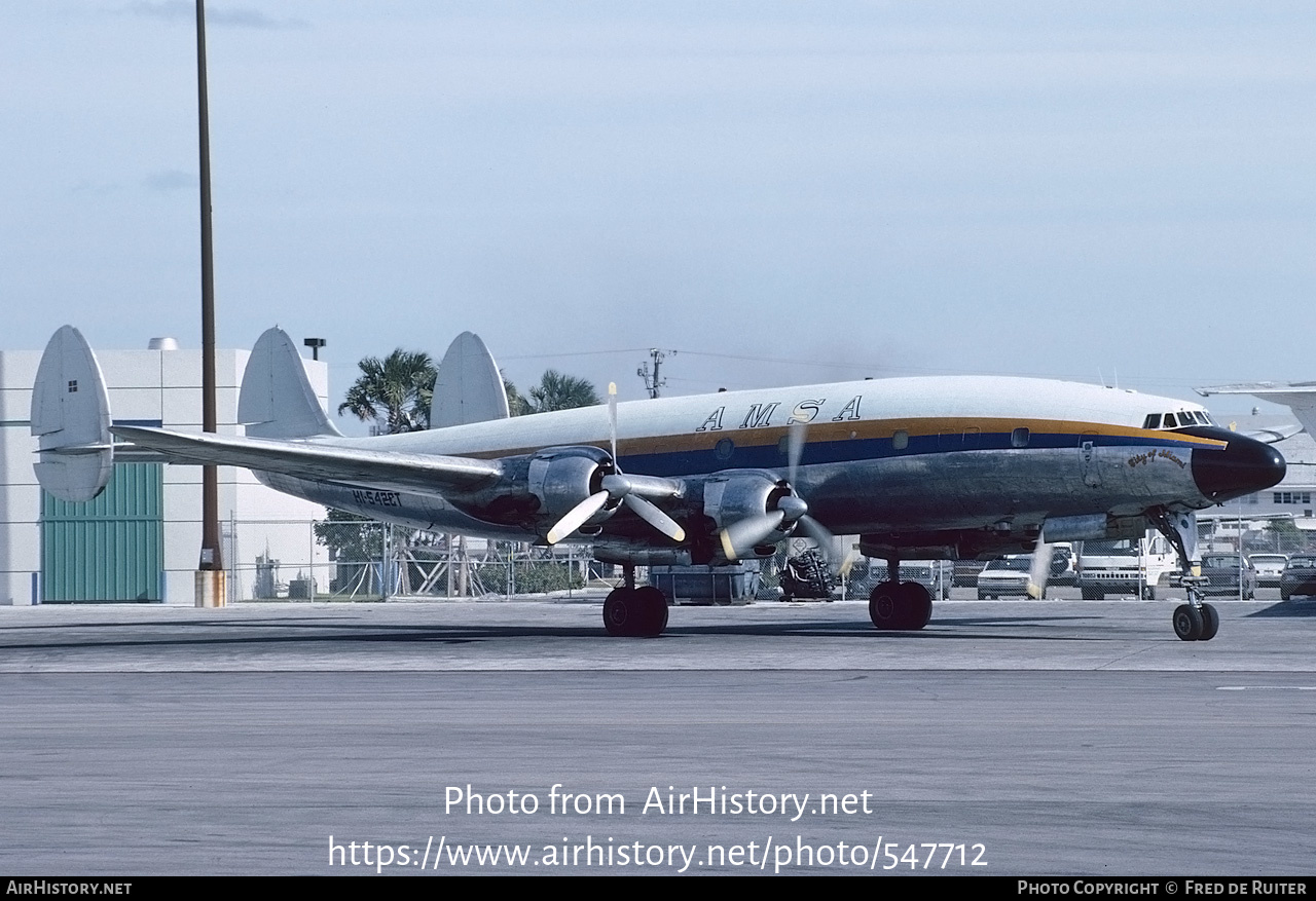 Aircraft Photo of HI-542CT | Lockheed L-1049H/06 Super Constellation | AMSA - Aerolíneas Mundo | AirHistory.net #547712