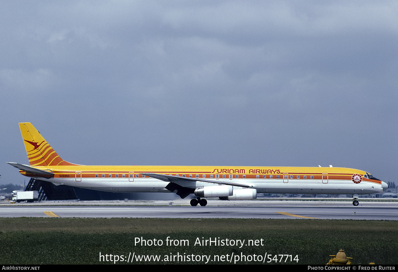 Aircraft Photo of N4935C | McDonnell Douglas DC-8-63 | Surinam Airways | AirHistory.net #547714