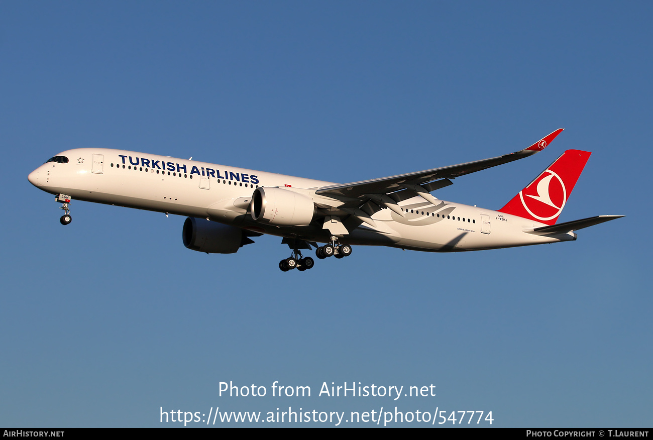 Aircraft Photo of F-WZHJ | Airbus A350-941 | Turkish Airlines | AirHistory.net #547774