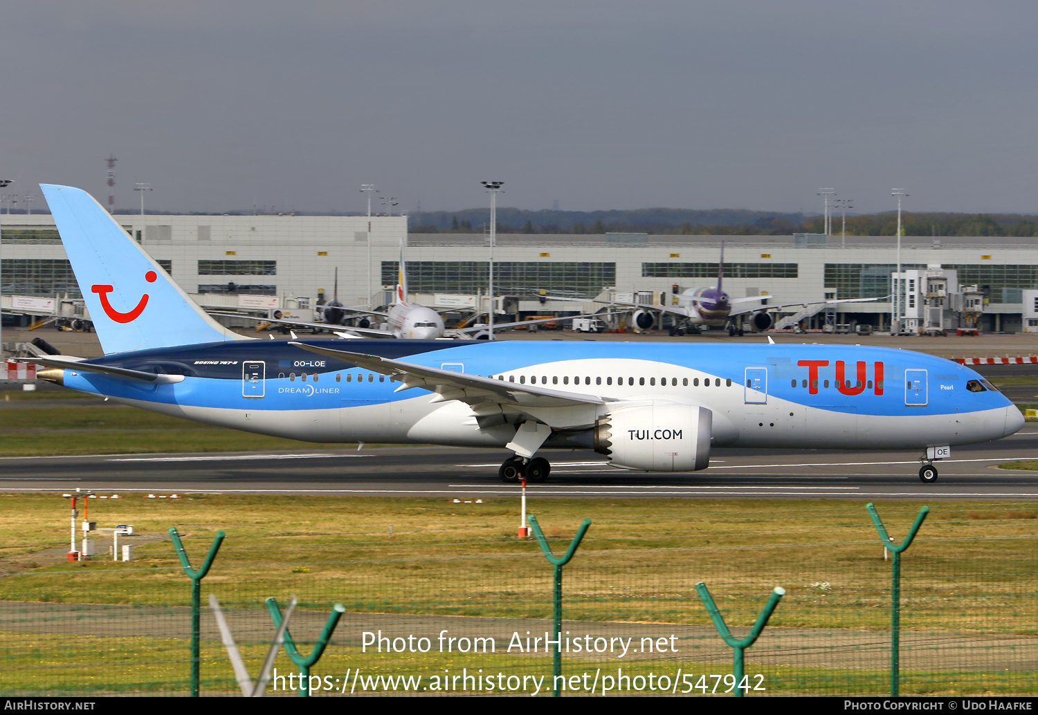 Aircraft Photo of OO-LOE | Boeing 787-8 Dreamliner | TUI | AirHistory.net #547942