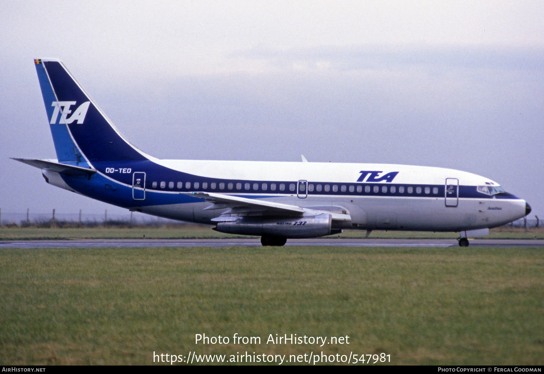 Aircraft Photo of OO-TEO | Boeing 737-2M8/Adv | TEA - Trans European Airways | AirHistory.net #547981