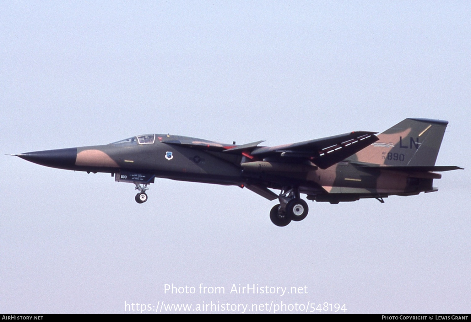 Aircraft Photo of 71-0890 / AF71-890 | General Dynamics F-111F Aardvark | USA - Air Force | AirHistory.net #548194