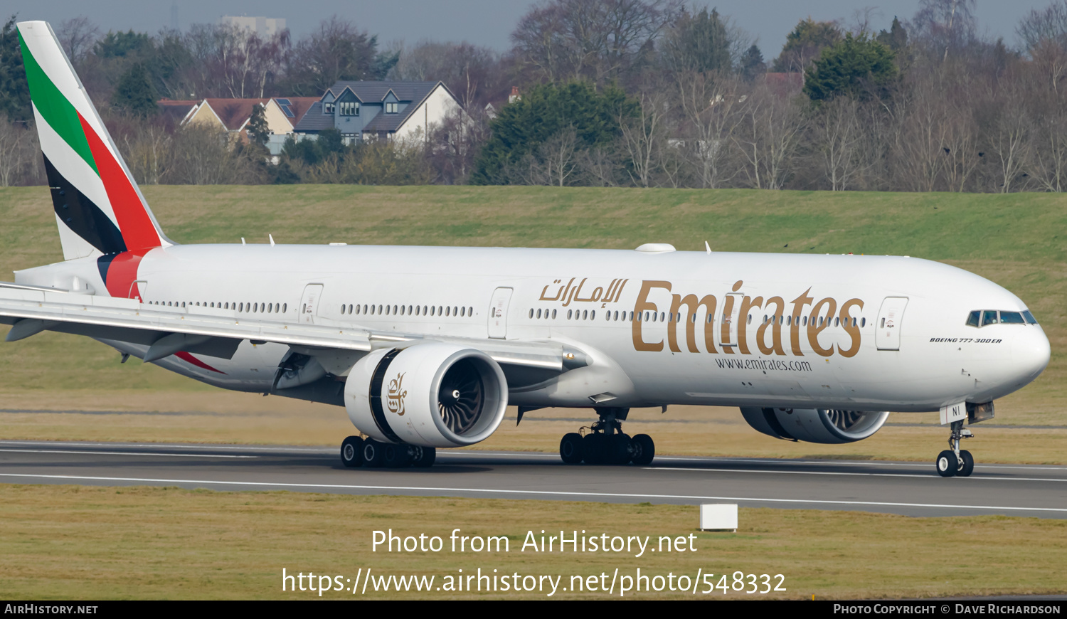 Aircraft Photo of A6-ENI | Boeing 777-31H/ER | Emirates | AirHistory.net #548332