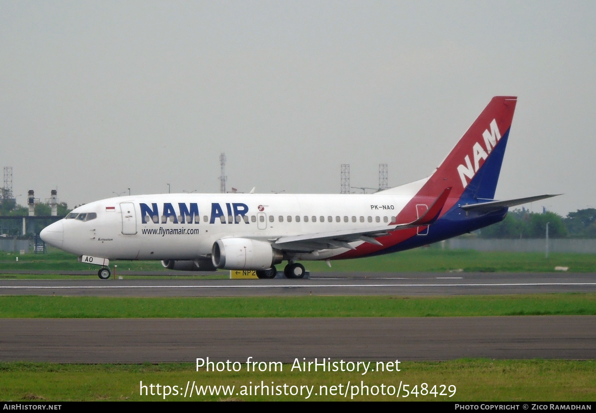 Aircraft Photo of PK-NAO | Boeing 737-524 | NAM Air | AirHistory.net #548429